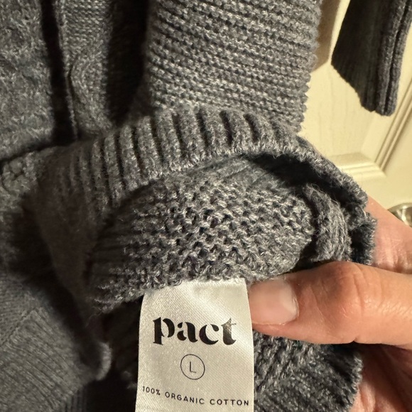PACT Organic cotton grey sweater dress sustainable size large - Picture 4 of 5